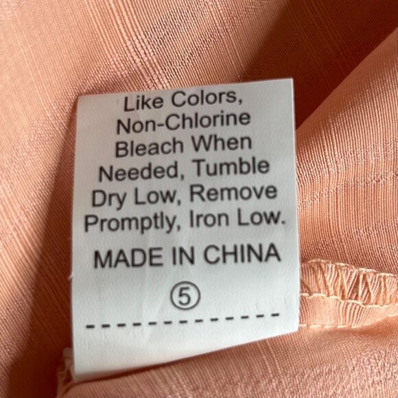 Shein Blouse Top Shirt Womens Large Orange Casual Summer - Picture 8 of 9